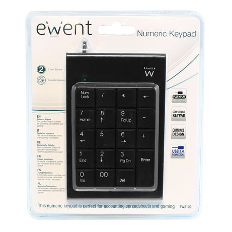 EWENT EW3102 Teclado Númerico Usb - Imagen 2 de 3 EWENT EW3102 Teclado Númerico Usb - Imagen 2 de 3