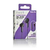 Miniatura 7 de AURICULAR INTRAUDITIVO USB-C NGS CROSS GLIDE MICROFONO CABLE 1.2M COLOR NEGRO