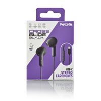 Miniatura 8 de AURICULAR INTRAUDITIVO USB-C NGS CROSS GLIDE MICROFONO CABLE 1.2M COLOR NEGRO