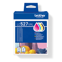 BROTHER Pack de 4 cartuchos de tinta negro, cian, magenta y amarillo LC527VAL