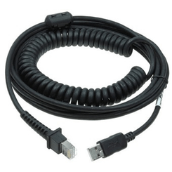 Cable USB Type A TPUW Coiled Power off Terminal 5M Black
