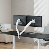Miniatura 5 de AISENS Soporte de Mesa Eco Contrapeso Giratorio e Inclinable para Monitor TV 9KG  3 Pivotes  2 Brazos  de 17  32   Negro