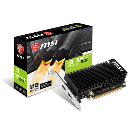 TARJETA GRAFICA MSI NVIDIA GEFORCE GT 1030 OC | 2GB | GDDR4 | LOW PROFILE - Imagen 1 de 6 TARJETA GRAFICA MSI NVIDIA GEFORCE GT 1030 OC | 2GB | GDDR4 | LOW PROFILE - Imagen 1 de 6