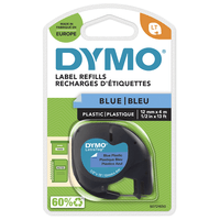 Miniatura 1 de CINTA ROTULADORA LETRATAG 12MMX4M NEGRO/AZUL DYMO S0721650