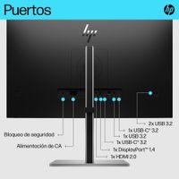 Miniatura 4 de HP Monitor USB-C 4K HP E27k G5  E-Series 27" LCD IPS 4K Ultra HD HDMI Altavoces