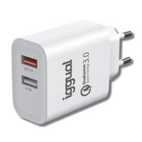 Miniatura 3 de iggual Cargador 2xUSB carga rápida QC3.0 30W