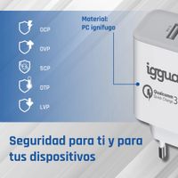Miniatura 9 de iggual Cargador 2xUSB carga rápida QC3.0 30W
