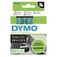 Miniatura 1 de CINTA ROTULADORA D1 9MMX7M NEGRO/VERDE DYMO S0720740