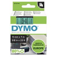 Miniatura 3 de CINTA ROTULADORA D1 9MMX7M NEGRO/VERDE DYMO S0720740