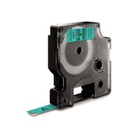 Miniatura 10 de CINTA ROTULADORA D1 9MMX7M NEGRO/VERDE DYMO S0720740