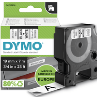Miniatura 1 de CINTA ROTULADORA D1 19MMX7M NEGRO/BLANCO DYMO S0720830