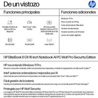 Miniatura 5 de PORTATIL HP ELITEBOOK 6 G1I 40.6 CM (16") , WUXGA, INTEL CORE ULTRA 5 225U, 16 GB, 512 GB SSD, PIKE SILVER, WINDOWS 11 PRO