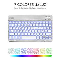 Miniatura 4 de TECLADO SUBBLIM INALAMBRICO RETROILUMINADO SMART BACKLIT BT SILVER
