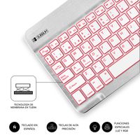 Miniatura 5 de TECLADO SUBBLIM INALAMBRICO RETROILUMINADO SMART BACKLIT BT SILVER