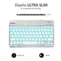 Miniatura 6 de TECLADO SUBBLIM INALAMBRICO RETROILUMINADO SMART BACKLIT BT SILVER