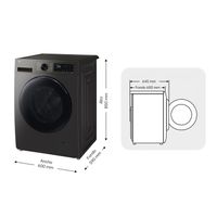Miniatura 3 de LAVADORA CARGA FRONTAL SAMSUNG WD90HG5U34BXEC 10 KG 1400 RPM D NEGRA