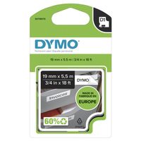 Miniatura 2 de CINTA ROTULADORA D1 19MMX5.5M POLIESTER NEGRO/BLANCO DYMO S0718070