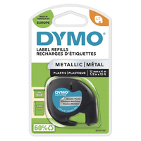 Miniatura 1 de CINTA DYMO METALIZA NEGRO/PLATA