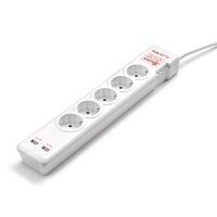 Miniatura 2 de REGLETA ELECTRICA SPS SAFE 5+ 5 TOMAS  SCHUKO + 2 USB IN