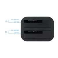 Miniatura 5 de Tooq TQDS-805G Dock Station Doble Bahía HDD Gris