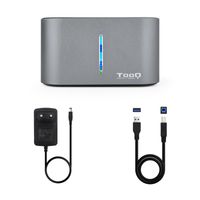 Miniatura 6 de Tooq TQDS-805G Dock Station Doble Bahía HDD Gris