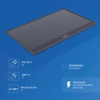 Miniatura 7 de IGGUAL Monitor portátil 15,6" IPS FHD USB-C funda   15.6" LED IPS Full HD HDMI Altavoces