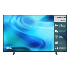 TV SAMSUNG 43" 50 HZ, 4K UHD, HDR10+, MEGA CONTRAST, UHD DIMMING, CONTRAST ENHANCER, MOTION XCELERATOR, OTS LITE, Q-SYMPHONY, 20W RMS, ADAPTIVE SOUND,