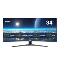 Miniatura 1 de IGGUAL Monitor 34" UWQHD 1ms 2DP 2HDMI MM AA Curvo   34" LED VA Wide Quad HD HDMI Altavoces