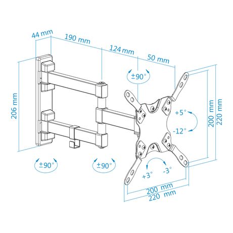 Tooq Soporte TV LP2142TNL-B 13-42 Gir/Incl 3P Ne - Imagen 3 de 15 Tooq Soporte TV LP2142TNL-B 13-42 Gir/Incl 3P Ne - Imagen 3 de 15