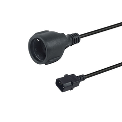 CABLE ALIMENTACION SHUKO HEMBRA A  IEC MACHO C14 0.25M 112106