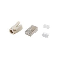 Miniatura 2 de KIT 100 CONECTORES RJ45 EQUIP CATEGORIA 6A 121182 APANTALLADO CON CAPUCHON Y GUIA