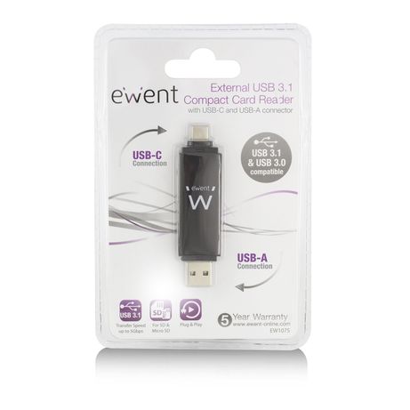 EWENT EW1075 USB3.1 Gen 1 Compact card reader All- - Imagen 6 de 6 EWENT EW1075 USB3.1 Gen 1 Compact card reader All- - Imagen 6 de 6
