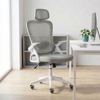 Miniatura 5 de SILLA ERGONÓMICA NETWAY CH-AIR GRIS BLANCA