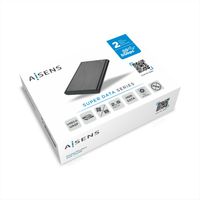 Miniatura 2 de Caja aisens para disco duro externo 2.5 usb 3.1 negro ASE-2525B