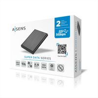 Miniatura 3 de Caja aisens para disco duro externo 2.5 usb 3.1 negro ASE-2525B