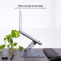Miniatura 8 de SOPORTE ELEVADOR PORTATIL TOOQ TQLRS0012-AL-G HASTA 17.3" GRIS