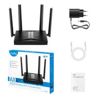 Miniatura 4 de Cudy Punto de Acceso WiFi 6 de Escritorio Dual Band AX3000 - Velocidad hasta 1000Mbps - 1 Puerto - 4 Antenas de 5dBi - Color Neg