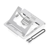 Miniatura 3 de AISENS - SOPORTE DE SOBREMESA AJUSTABLE PARA PORTATIL / TABLET CON USB-C DOCKING 7 EN 1, GRIS
