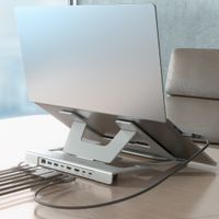 Miniatura 7 de AISENS - SOPORTE DE SOBREMESA AJUSTABLE PARA PORTATIL / TABLET CON USB-C DOCKING 7 EN 1, GRIS