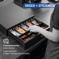 Miniatura 11 de iggual Cajón Portamonedas IRON-35 42cm 5+6 negro