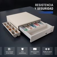 Miniatura 7 de iggual Cajón Portamonedas IRON-50W 42cm 5+8 blanco