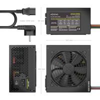 Miniatura 4 de AISENS -  FUENTE ALIMENTACION ATX 500W CON CABLE DE ALIMENTACION OEM, NEGRA