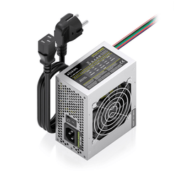 AISENS - FUENTE ALIMENTACION SFX 500W CON CABLE DE ALIMENTACION OEM, PLATA