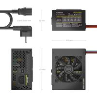 Miniatura 4 de AISENS - FUENTE ALIMENTACION SFX 500W CON CABLE DE ALIMENTACION OEM, NEGRA