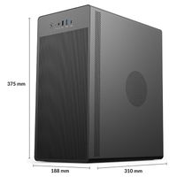 Miniatura 11 de Caja COOLBOX  COOLBOX CAJA MATX M100 USB-C 3.2 GEN1 FULL METAL MESH S/FTE  Negro