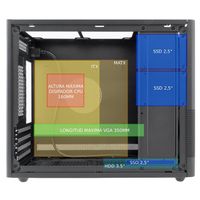 Miniatura 8 de Caja COOLBOX  COOLBOX CAJA MATX MP2 NEGRA USB-C 3.2 GEN1 VENTILADOR 120 PWM FULL METAL S/FTE  Negro