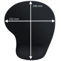 Miniatura 3 de EWENT Alfombrilla de GEL REPOSAMUÑECAS Negra