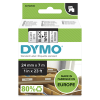 Miniatura 1 de CINTA ROTULADORA D1 24MMX7M NEGRO/BLANCO DYMO S0720930