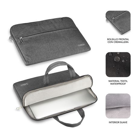 MALETIN PORTATIL SUBBLIM BUSINESS 15.6" SLEEVE GREY - Imagen 3 de 8 MALETIN PORTATIL SUBBLIM BUSINESS 15.6" SLEEVE GREY - Imagen 3 de 8