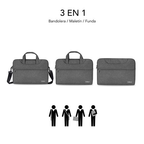 MALETIN PORTATIL SUBBLIM BUSINESS 15.6" SLEEVE GREY - Imagen 7 de 8 MALETIN PORTATIL SUBBLIM BUSINESS 15.6" SLEEVE GREY - Imagen 7 de 8